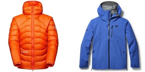 Two types of jackets suitable for inclement weather conditions